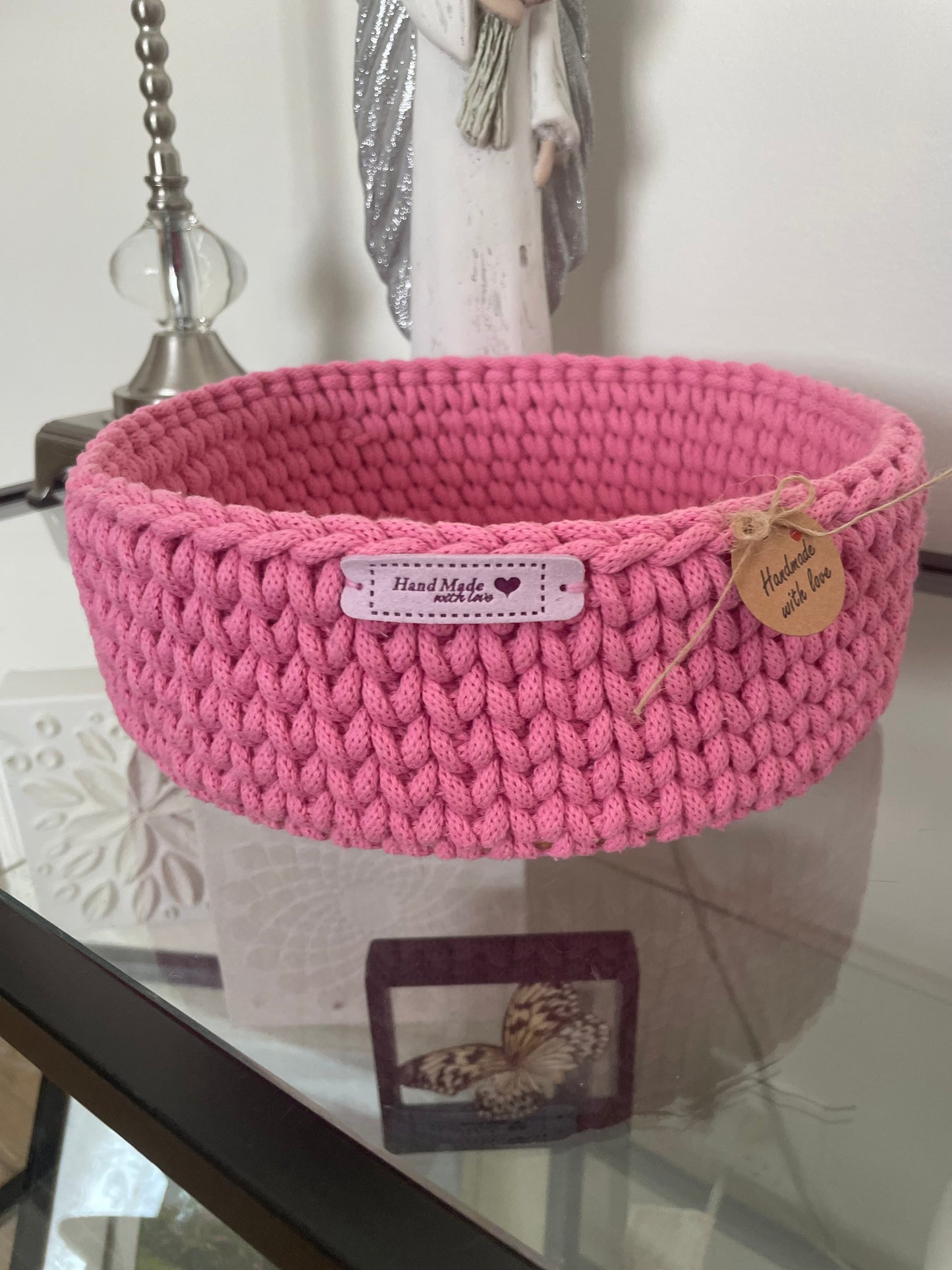 π Handmade Cotton Basket β Pink