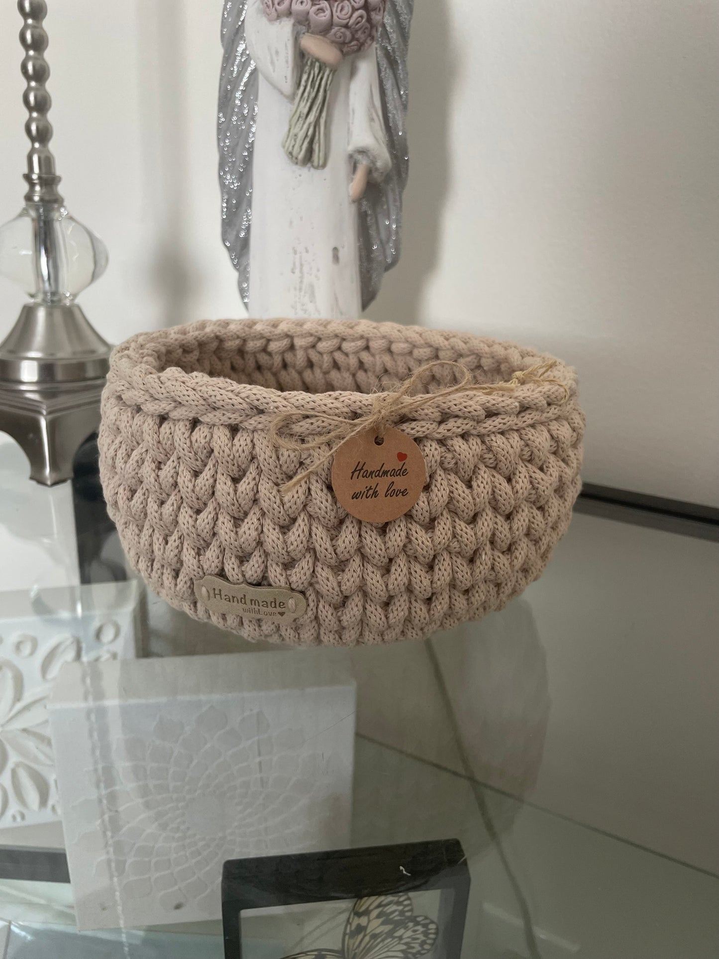 Handmade Cotton Rope Basket – 17.5 cm