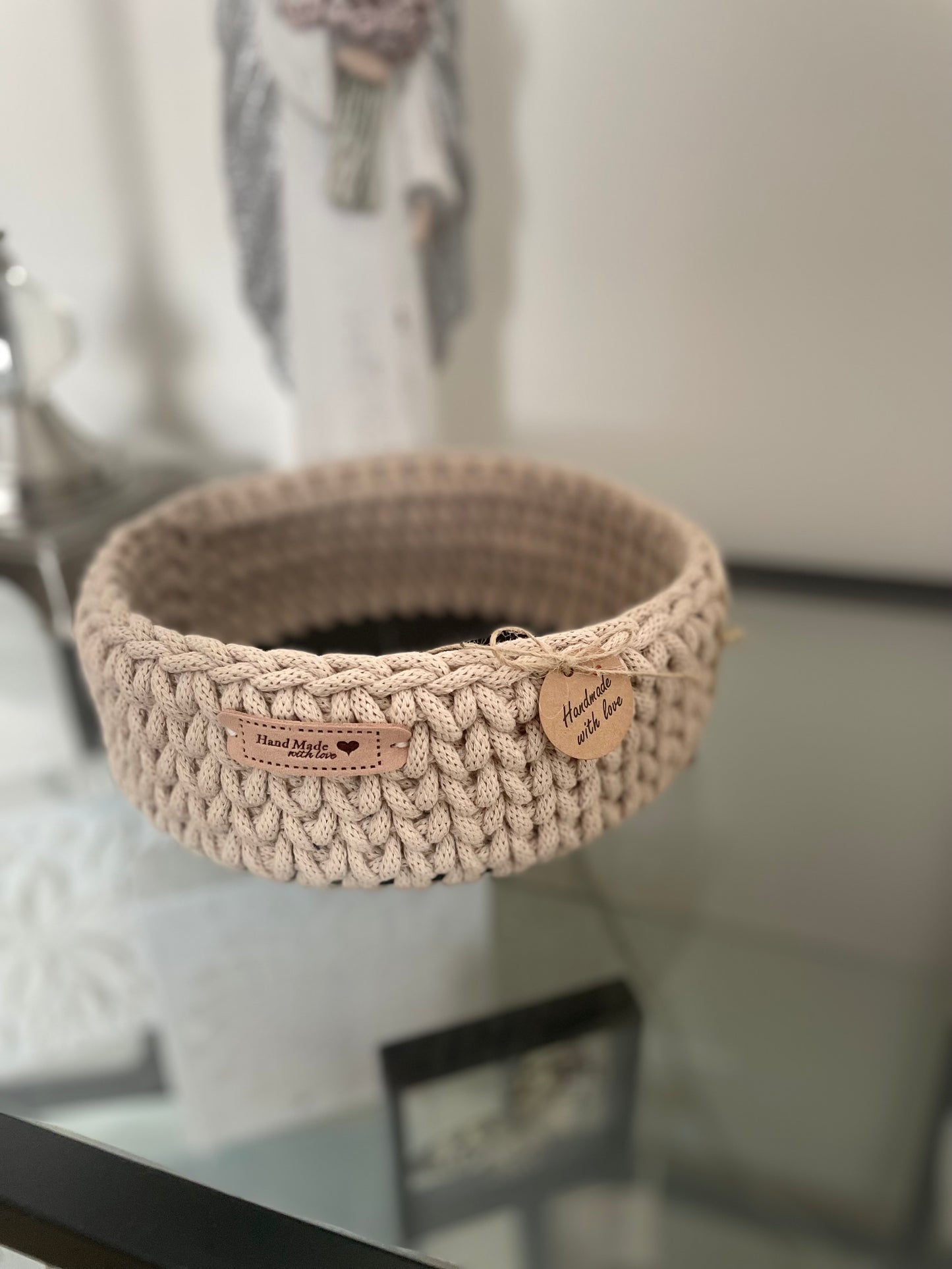 Handmade Cotton Rope Basket – 20 cm