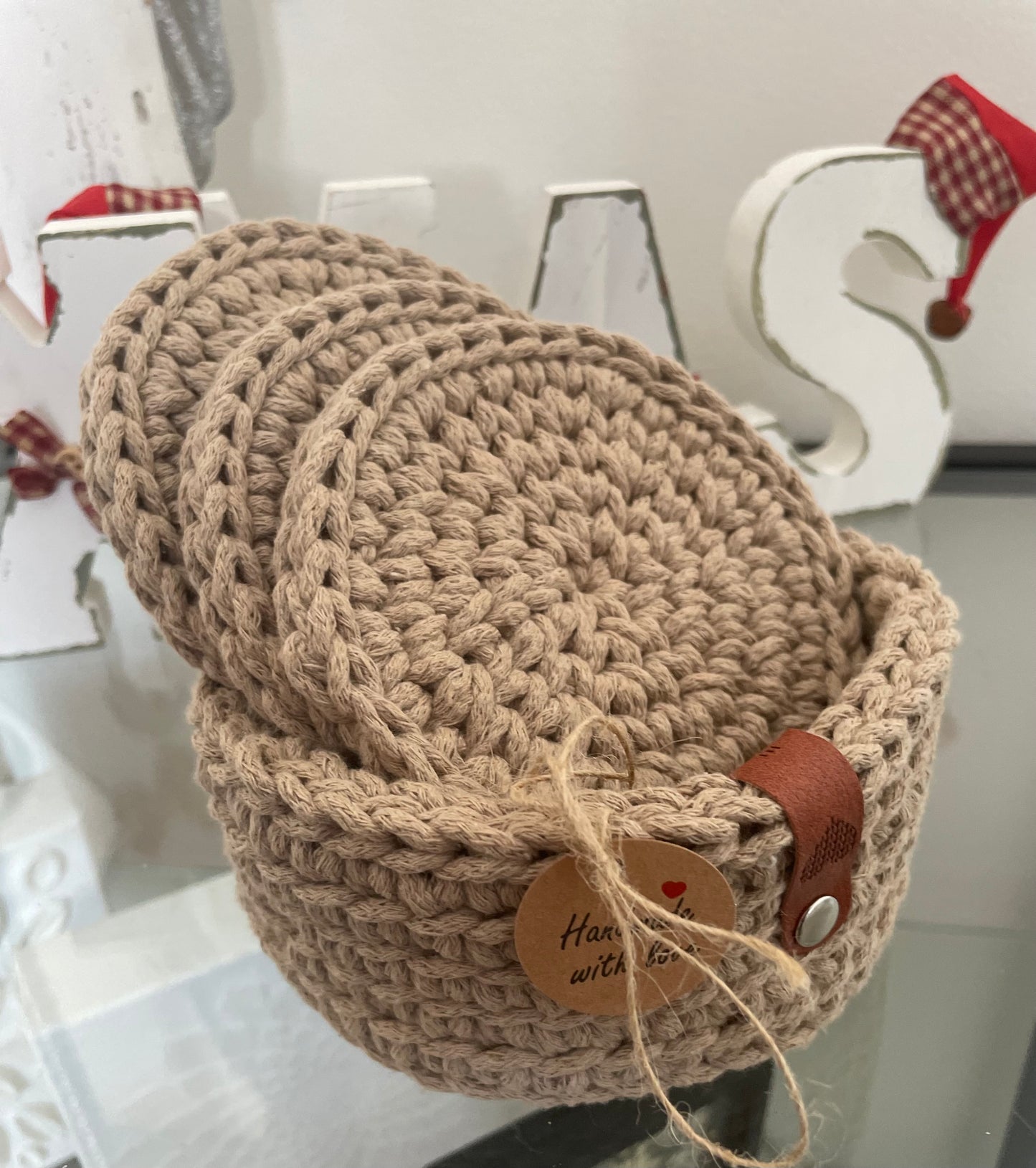 Handmade Crochet Cotton Coasters