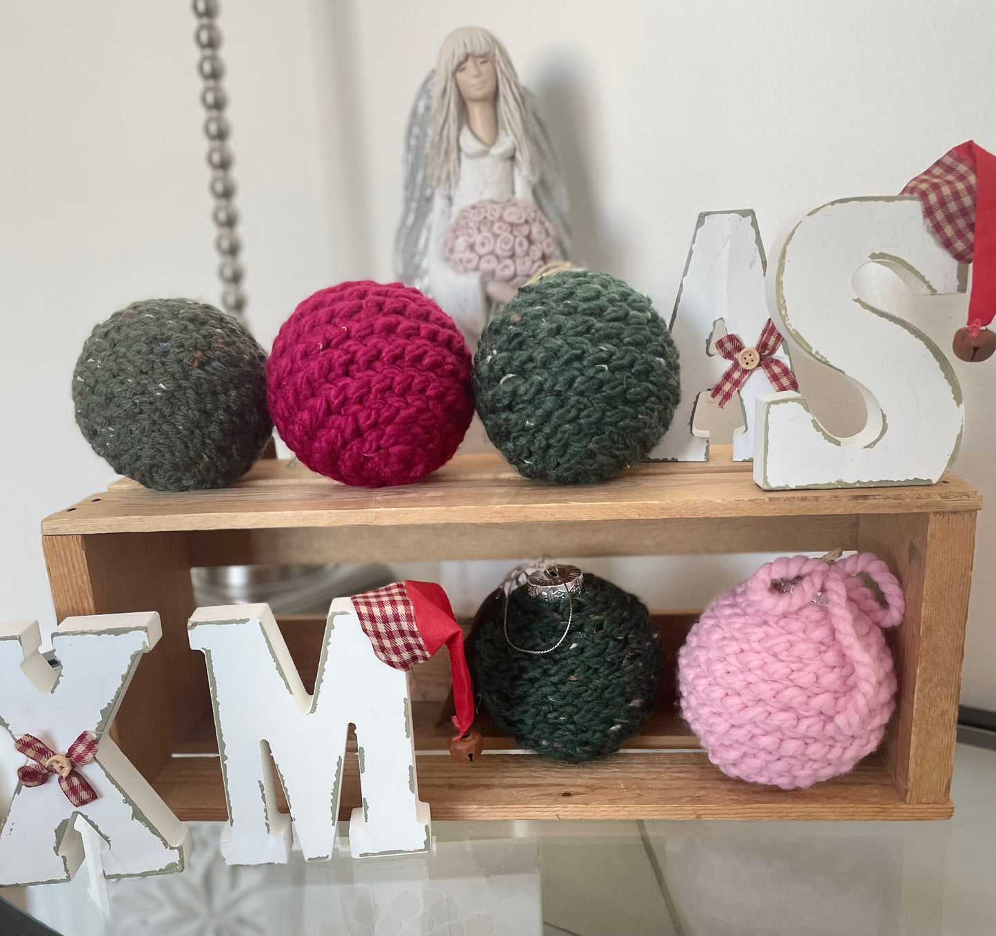 Handmade Crochet Christmas Baubles – Various Colours