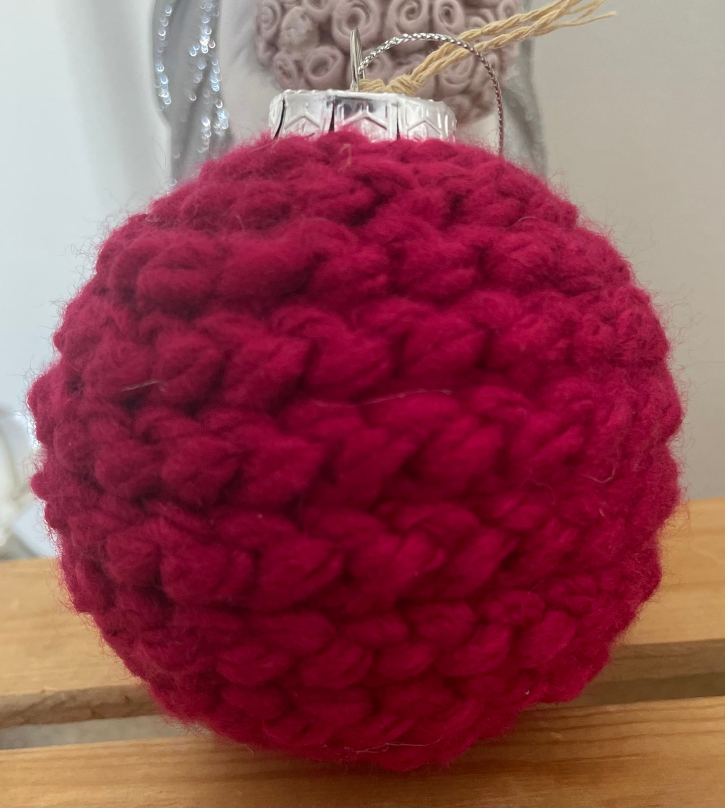 Handmade Crochet Christmas Baubles – Various Colours
