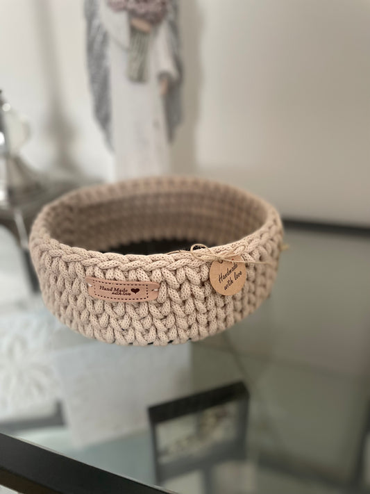 Handmade Cotton Rope Basket – 20 cm