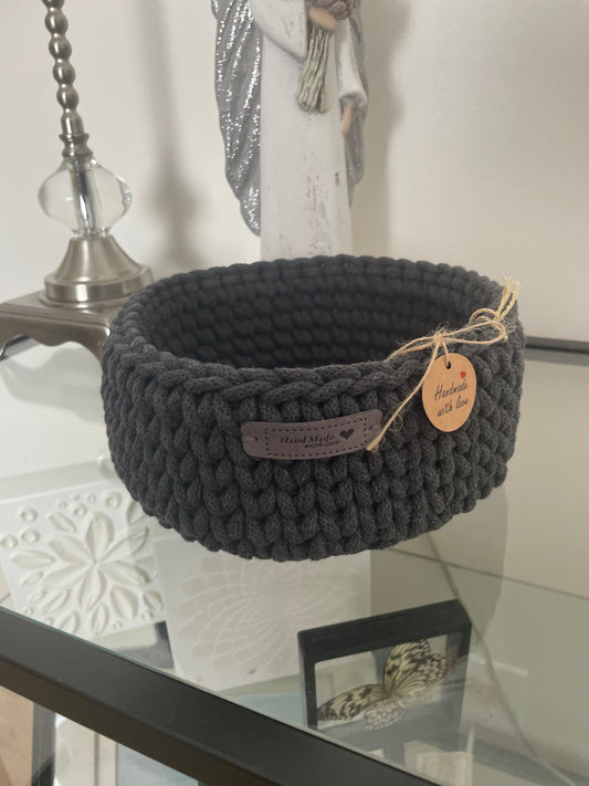 Handmade Cotton Rope Basket – 19 cm
