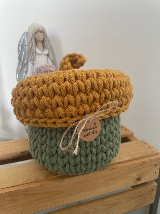 Large Handmade Crochet Basket – 36 cm