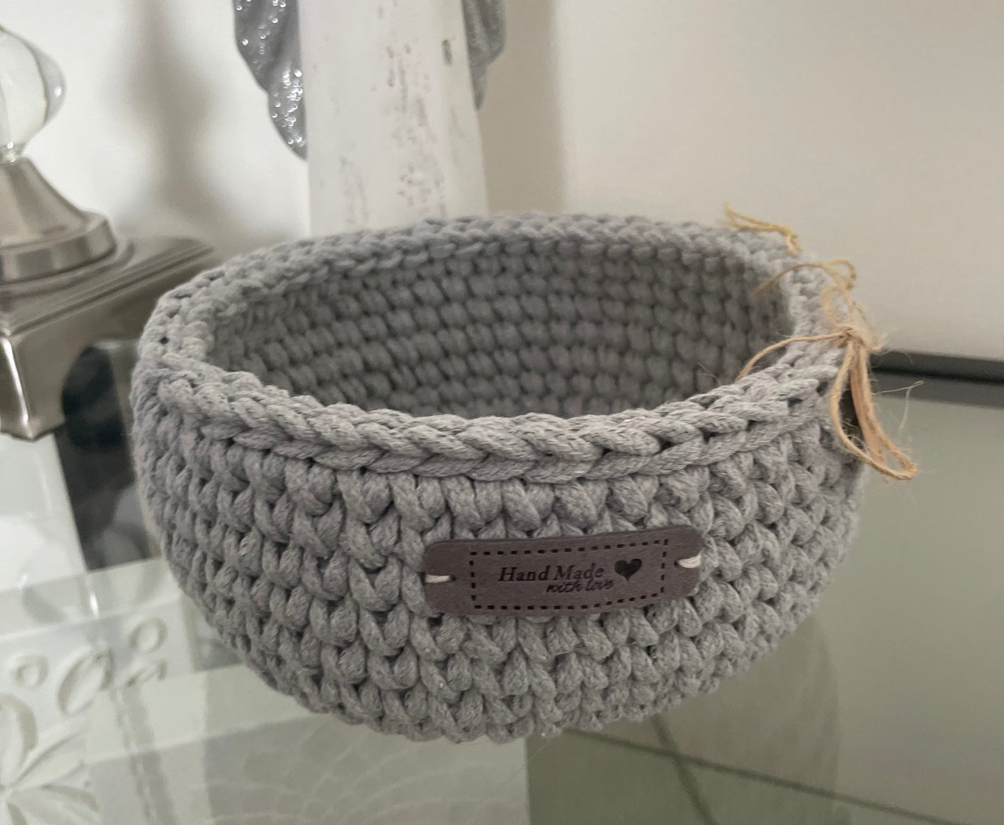 Handmade Cotton Rope Basket – 17 cm