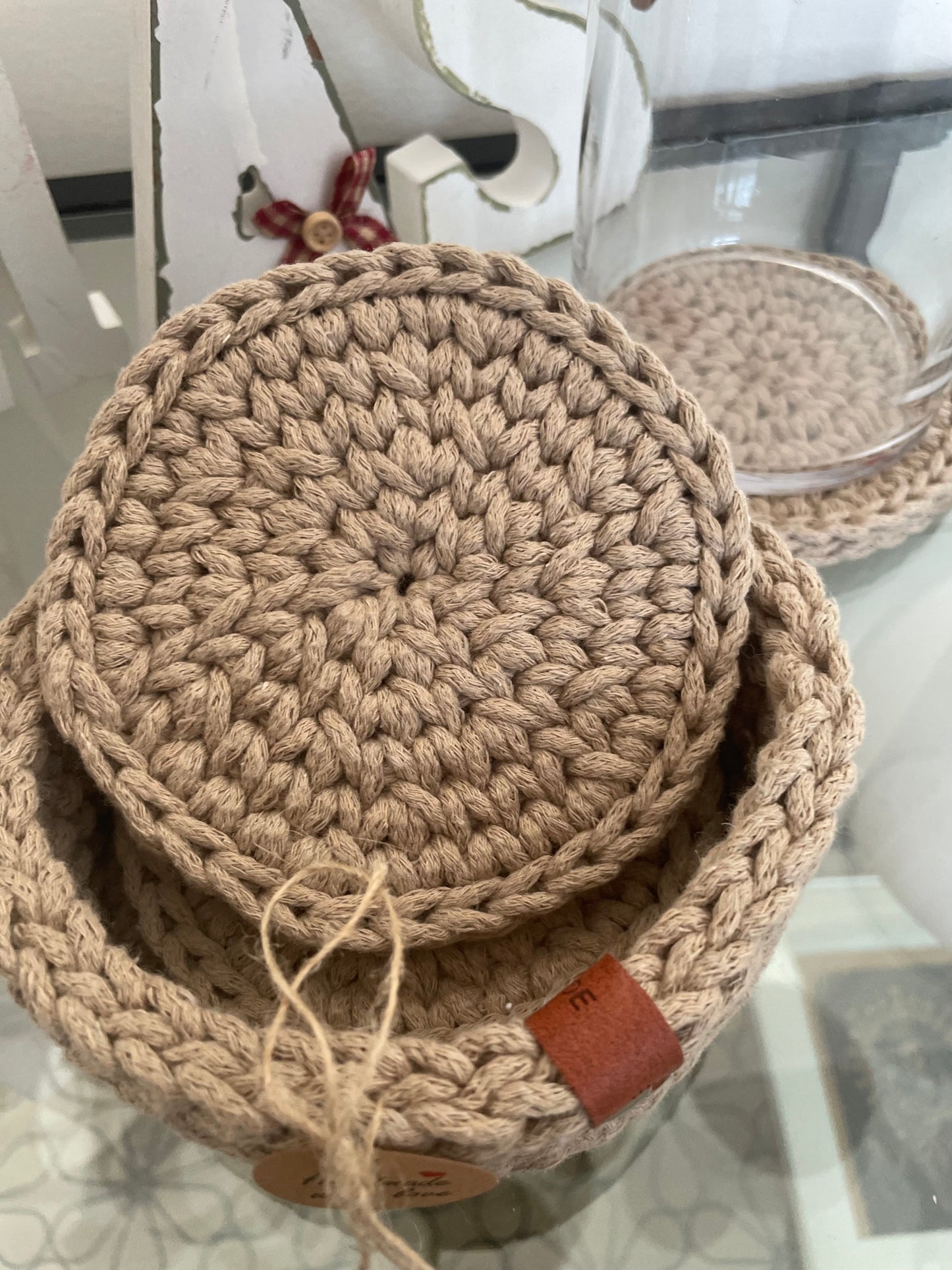 Handmade Crochet Cotton Coasters