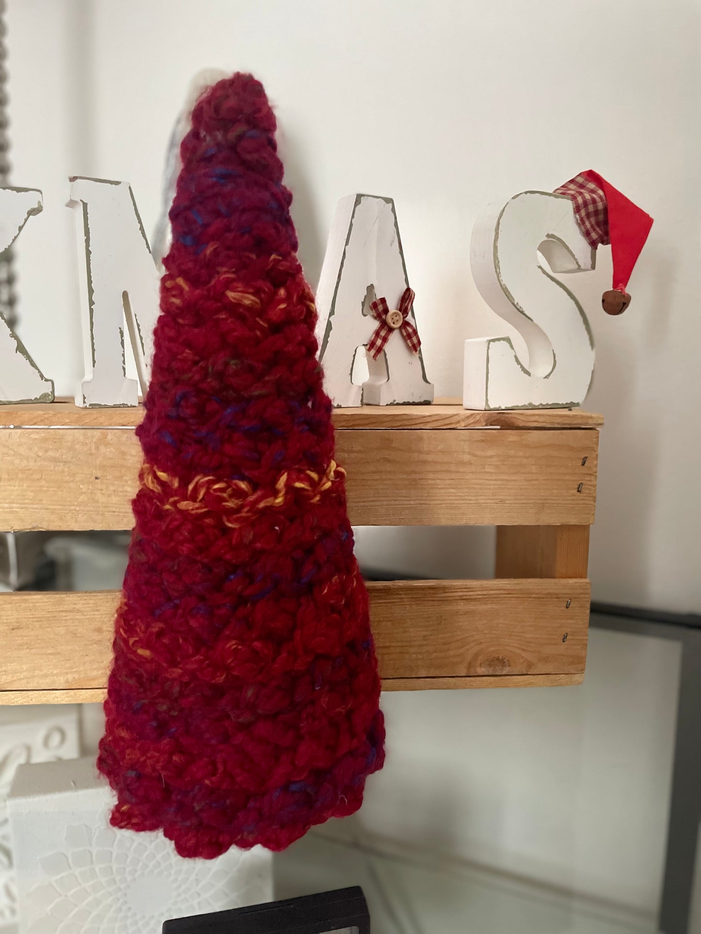 Handmade Crochet Christmas Tree – Red Multicolor (27)