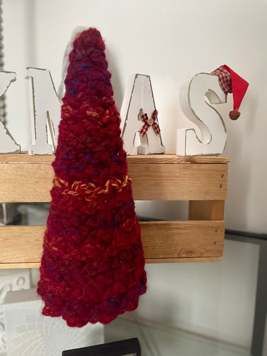 Handmade Crochet Christmas Tree – Red Multicolor (27)